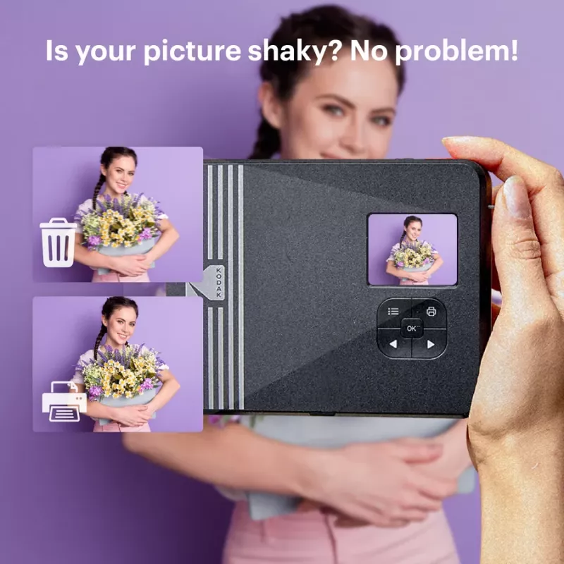 Momentānā kamera Kodak Mini Shot 3 Retro C300R dzeltena — tūlītēja drukāšana, kompakts dizains