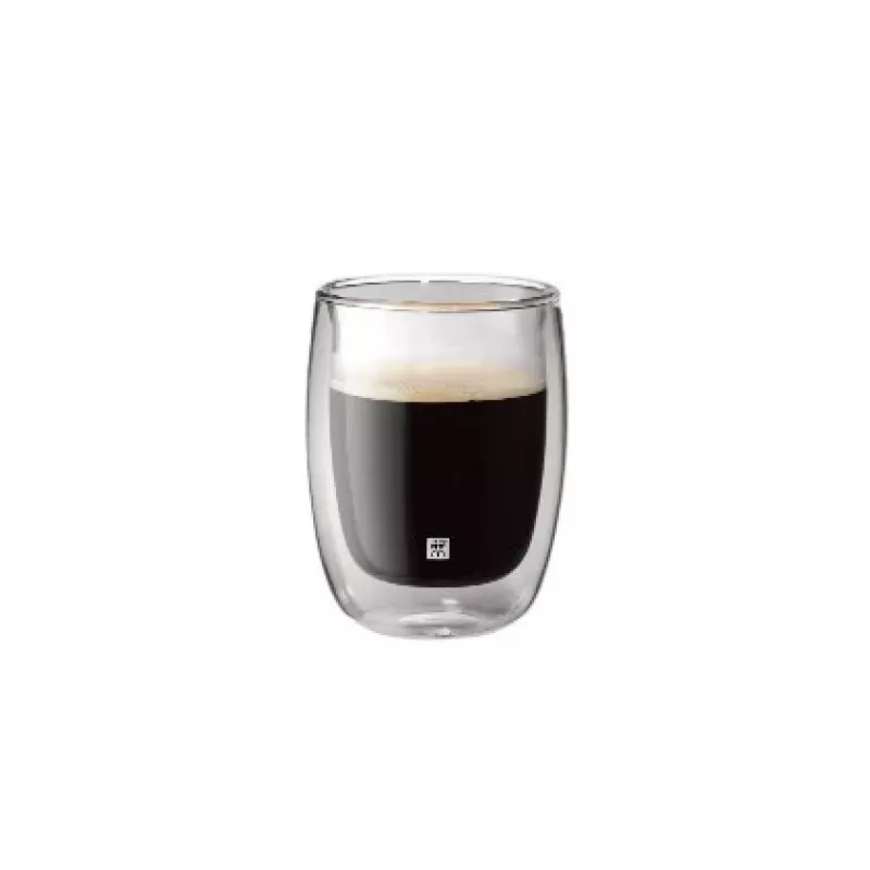 Borosilikāta stikla trauks ar dubultajām sieniņām ZWILLING 39500-076, 200 ml, dzidrs, 2 gab. komplektā
