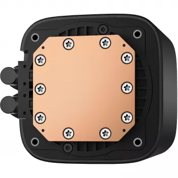 All-in-one šķidruma dzesētājs DeepCool LE240 V2 240mm, 2x120mm ventilatori, hidrauliskais gultnis, AM5 atbalsts, 41 cm caurules, Melns