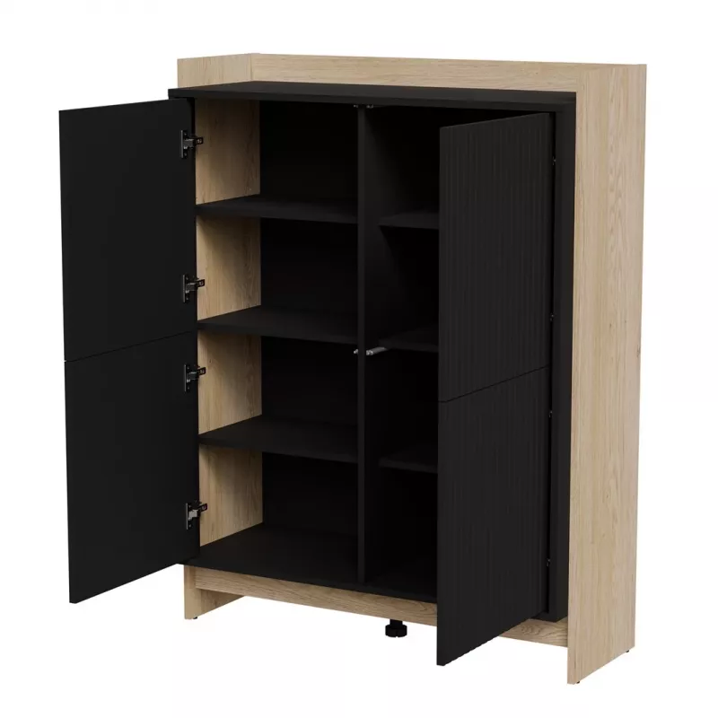 Cama PORTO kumode 100x38x130 ozols/melns