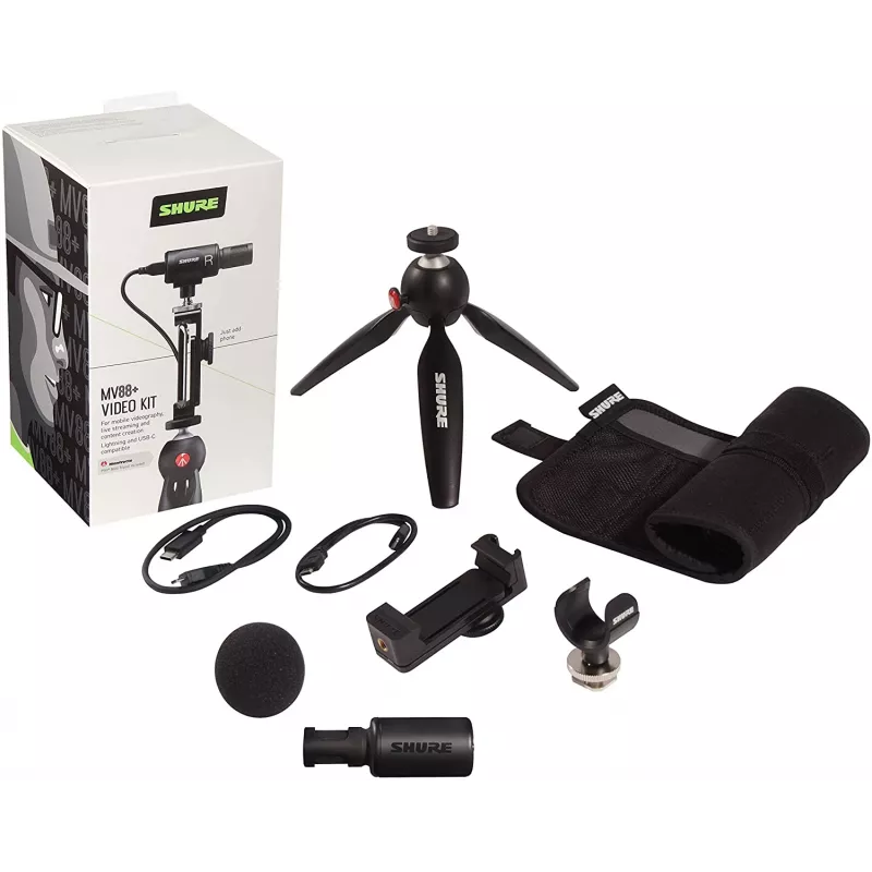 Shure MV88+ VIDEO KIT Black galda mikrofons