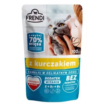 Mitrā kaķu barība Frendi gabaliņi mērcē ar vistu 100 g