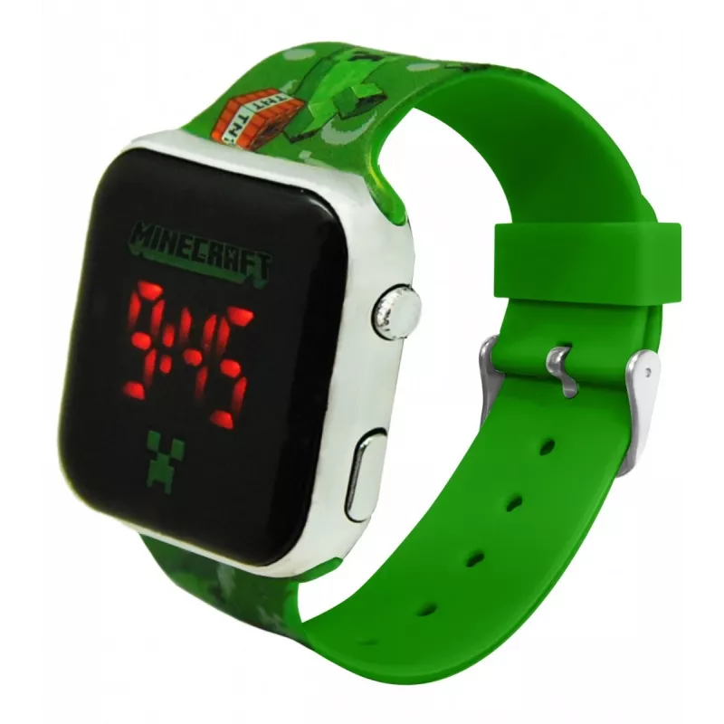 Bērnu digitālais rokas pulkstenis Euroswan Minecraft LED modelis 065786