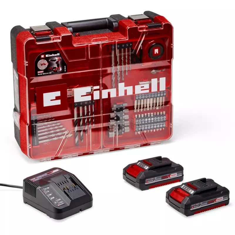 Einhell TE-CD 18/2 18750 apgr./min bezatslēgas urbjmašīna 1.45 kg melna, sarkana