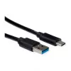 ROLINE RM USB 3.2 Gen 1 kabelis, A-C, ST/ST, melns, 1 m