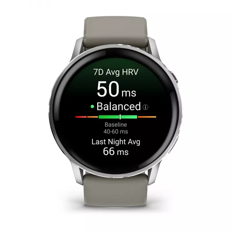 Viedpulkstenis Garmin Venu 4 1.4 collu AMOLED GPS Wi-Fi 45mm Sudraba