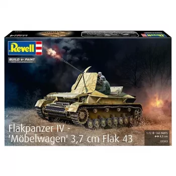 Plastmasas modeļa tanks REVELL Flakpanzer IV 3.7 cm Flak 43 mērogā 1:72