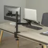 Monitora sienas stiprinājums SBOX LCD-LM01-2 13–27 collu ekrāniem, maks. slodze 12 kg, VESA 100x100