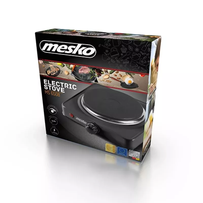Mesko Home MS 6508 plīts virsma, melna, galda virsma, slēgta sildvirsma, 1 zona(s)