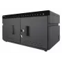Manhattan iPad to 11 inch 20-bay Charging Cabinet Desktop via USB-C, Tāpat citi planšetdatori un viedtālruņi (ar ierīces–USB-C kabeli), Nodalījumi 264x22x235mm, Ierīču uzlādes kabeļi nav iekļauti (ieteicams USB-C kabelis 354868), Ratiņi, Aizslēdzams, ES/AK strāvas vadi