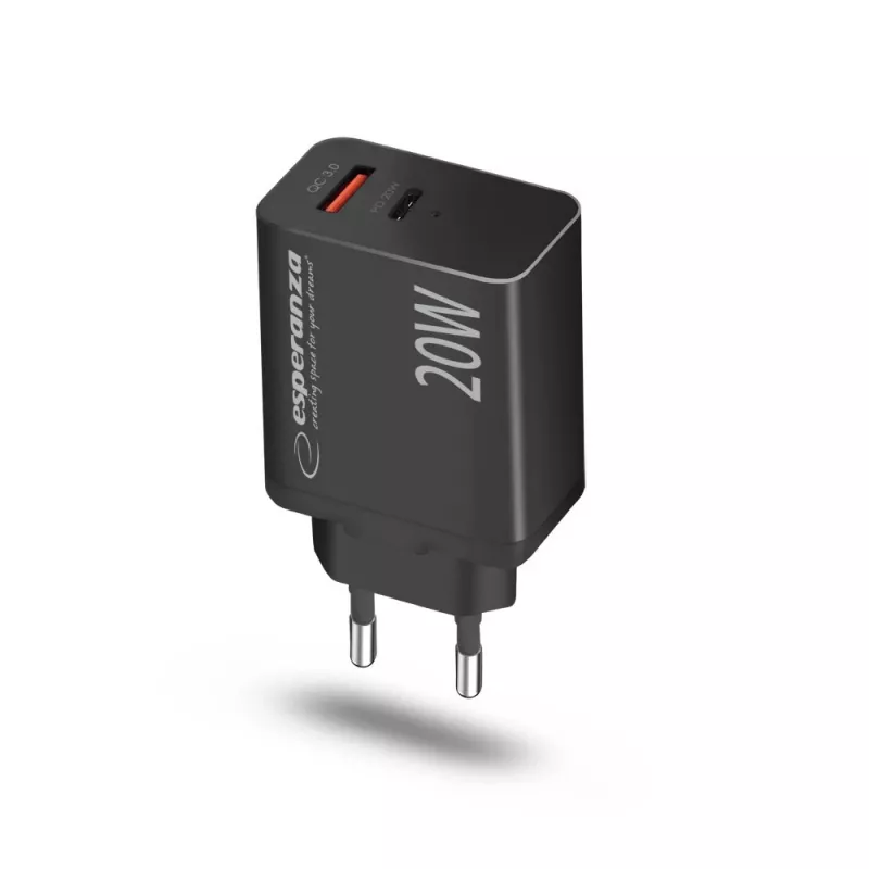 Esperanza EZC105K tīkla lādētājs 20 W melns
