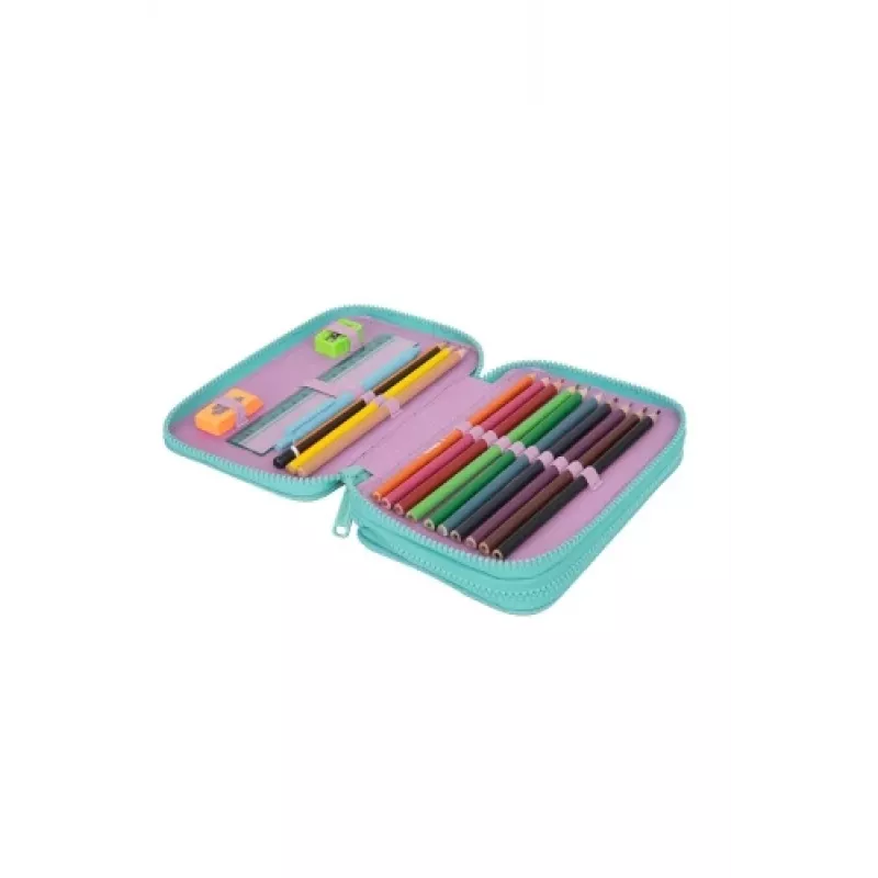 Penālis Coolpack Jumper 2 — divstāvu nodalījumu dizains, rāvējslēdzēja aizdare, auduma apdare