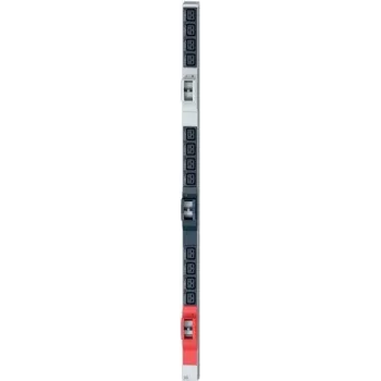 Strāvas sadales bloks Bachmann Zero U-Space IT Basic — 12× C19 rozetes, 3 m kabelis, 400 V, 32 A, 1075×47×44 mm