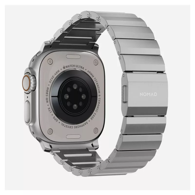 NOMAD Titāna siksna Apple Watch 46mm/49mm Sudraba