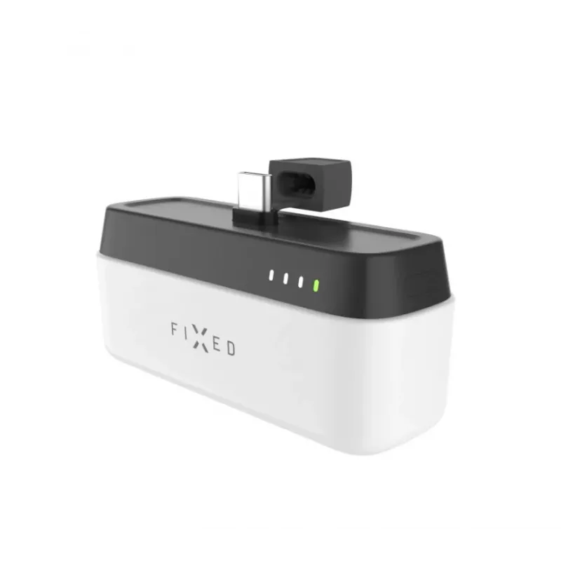 Pārnēsājams ārējais akumulators FIXED FIXZEN-5PL-WH, 5000 mAh, USB-C izeja 5V/3A, 9V/2,22A, 12V/1,67A, balts