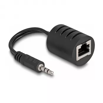 DeLOCK audio kabelis RJ-45 3.5mm Melns 87858