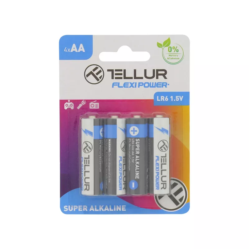Baterija Tellur Flexi Power AA LR6 1.5V 4 gab./komplektā