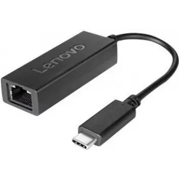Lenovo USB-C uz Ethernet adapteris - tīkla adapteris - USB-C - Gigabit Ethernet x 1 - FRU - paredzēts ThinkCentre M75, M75t Gen 2, M90q Gen 2, ThinkPad T15p Gen 2, ThinkSmart Core