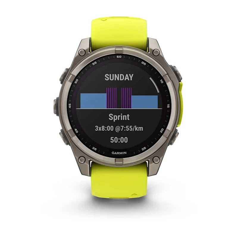 Garmin fenix 8 3.3 cm (1.3) 47 mm digitāls 260 x 260 pikseļu skārienekrāns Titāns Wi-Fi GPS (satelīts)