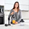 Iegremdējamais blenderis Melns & Decker BXHBA1500E — 1500 W rokas blenderis ar nerūsējošā tērauda vārpstu, 20 ātrumiem, smalcinātāju, putojamo slotiņu, impulsa režīmu