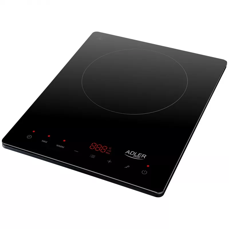 Adler AD 6513 plīts melna, galda virsmas, 29 cm zona, indukcijas plīts, 1 zona(s)