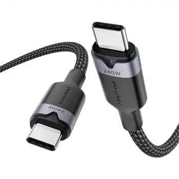USB-C uz C 2.0 Vention 3.1 5A 240W 1m BK kabelis