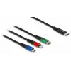 DeLOCK USB lādēšanas kabelis 3 vienā USB Type-C uz Lightning Micro USB 1 m