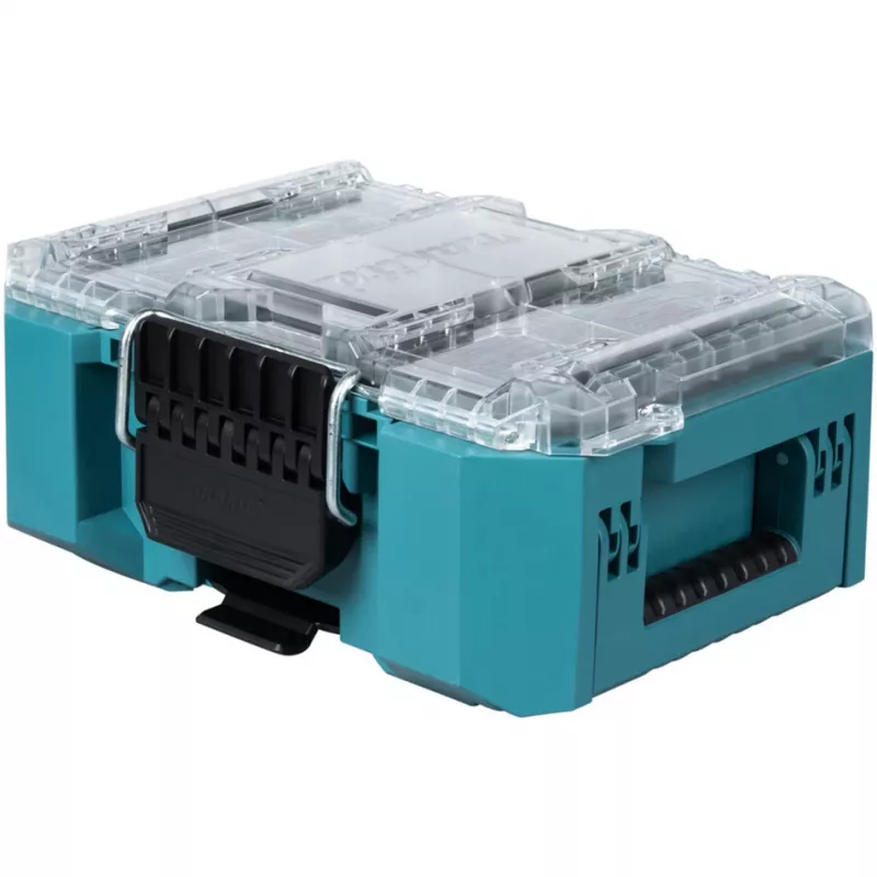MAKTRAK Organizer compact, instrumentu kaste zila/caurspīdīga, caurspīdīgs vāks