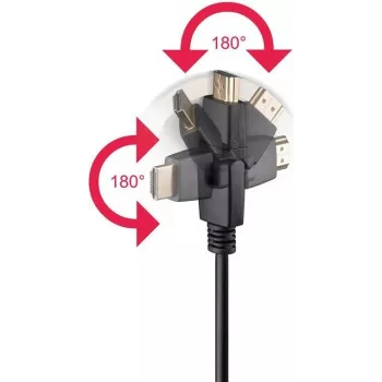 Goobay 61283 HDMI kabelis 1,5 m HDMI Type A (standarta) melns (61283)