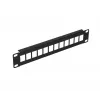 Patch panel Extralink 12-port UTP 10 collu metāla korpuss, melns