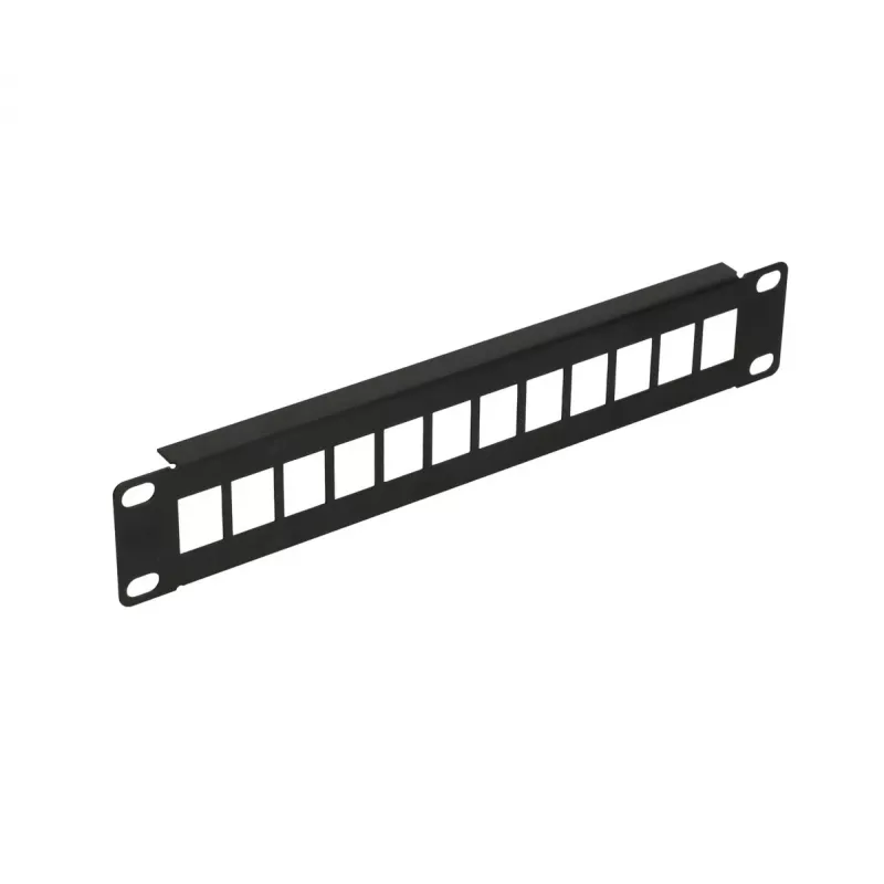 Patch panel Extralink 12-port UTP 10 collu metāla korpuss, melns