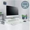 Monitora statīvs LEITZ Freestanding 64340001 — galda statīvs 61 cm (24 collu) ekrāniem, 20 kg ietilpība, regulējams augstums, balts
