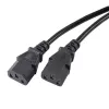Akyga AK-PC-04A strāvas sadalītāja kabelis CEE 7/7 uz 2x IEC C13, 1,8 m, melns