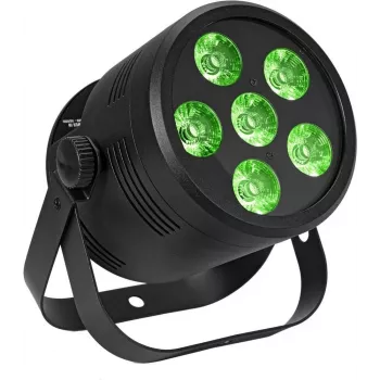 Skatuves LED par gaisma EUROLITE Silent Par 6 QCL Floor RGBW 6x4W, kompakta uz grīdas montējama par