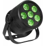 Skatuves LED par gaisma EUROLITE Silent Par 6 QCL Floor RGBW 6x4W, kompakta uz grīdas montējama par