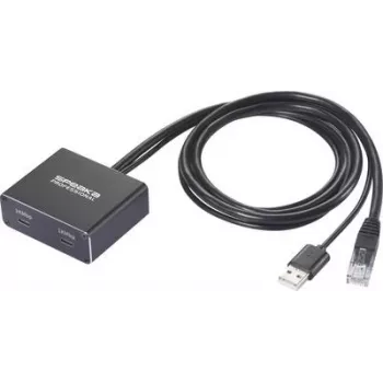 SpeaKa Professional SP-GNS-250 tīkla adapteris/sadalītājs 1 GBit/s USB-C®, RJ45 (SP-13595928)
