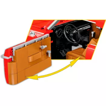Konstrukciju rotaļlieta Cobi Opel Rekord C Coupe mērogā 1:12 modelis COBI-24345, kolekcionējams būvkomplekts