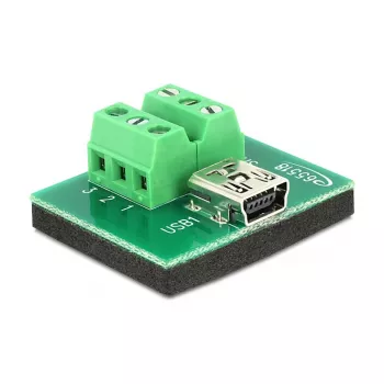 Kabeļa spraudņa pārveidotājs DeLOCK 65518 Mini USB 6p Melns Zaļš