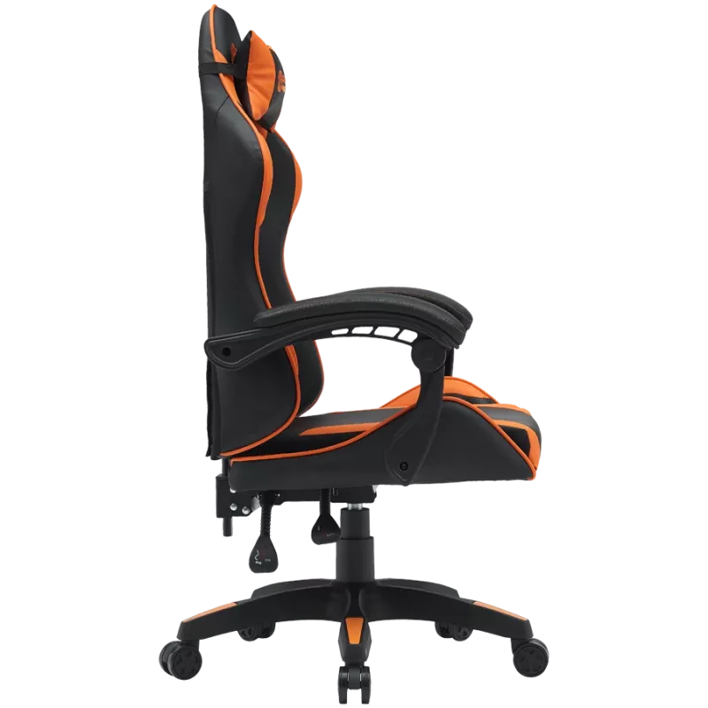 Spēļu krēsls CANYON Core SGCH2 melns/oranžs — ergonomisks dizains, regulējams augstums