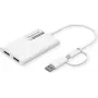 ROLINE Displeja adapteris USB Type C A - Dual DP 4K60 ST/BU - Adapteris - Digitāls/Dati (12.03.3207)