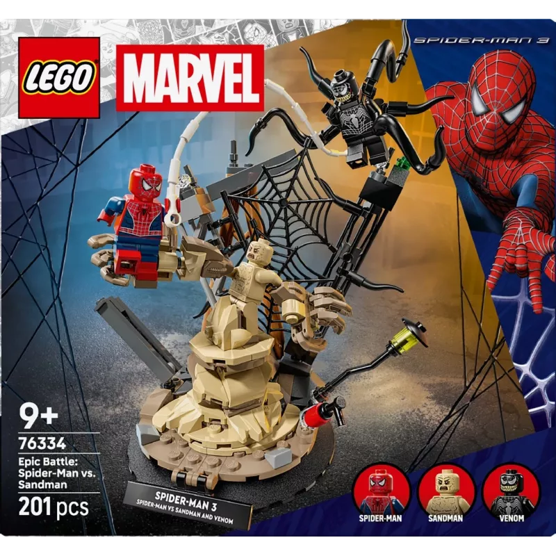 LEGO MARVEL 76334 Episkā cīņa: Zirnekļcilvēks pret Smilšuvīru