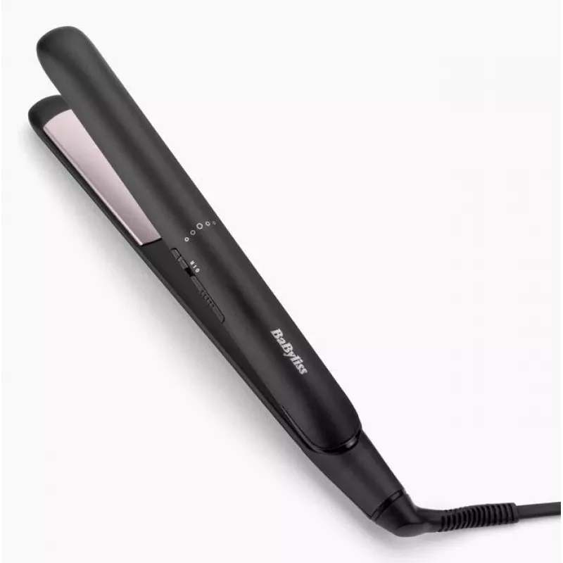 Iztaisnošanas gludeklis BaByliss CERAMIC 230 — Keramikas plāksnes, 2 karstuma līmeņi, 1,8 m vads, Melns