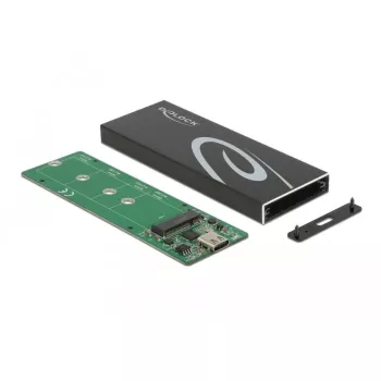 SSD korpuss DeLOCK 42003 ārējais korpuss M.2 SATA SSD ar USB Type-C