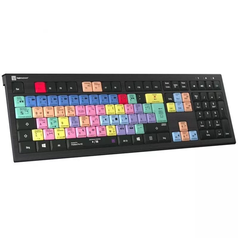 Logickeyboard Adobe Premiere Pro CC ASTRA 2 apgaismota tastatūra vācu valodā (LKB-PPROCC-A2PC-DE)