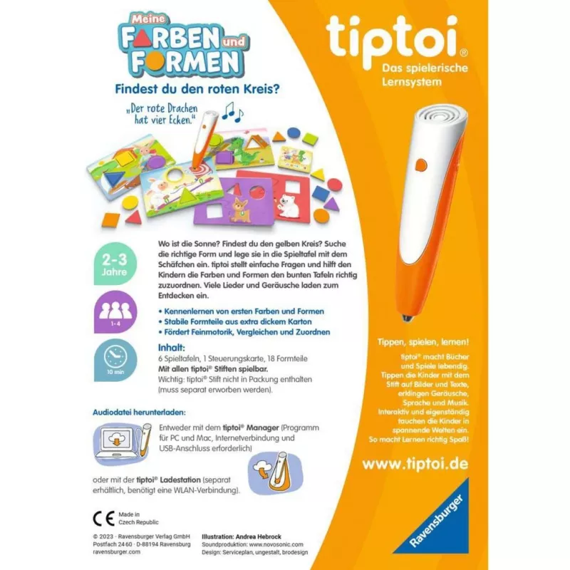 tiptoi Manas krāsas un formas, galda spēle