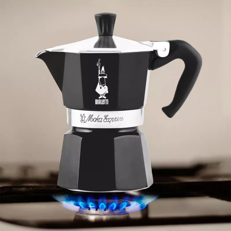 Bialetti Moka Express Moka katliņš Melns