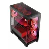 PC korpuss MODECOM Volcano SPACE APEX ARGB Midi Tower, rūdīts stikls, USB-C, atbalsta ATX/microATX/Mini-ITX, GPU līdz 430 mm, CPU dzesētājs līdz 180 mm