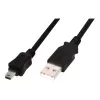 ASM AK-300130-030-S ASSMANN Kabelis USB 2.0 HighSpeed Canon USB A/miniUSB B (5pin) M/M Melns 3m