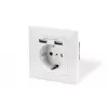 Drošības kontaktligzda iebūvējamai montāžai Digitus DA-70613 ar 2 USB portiem
