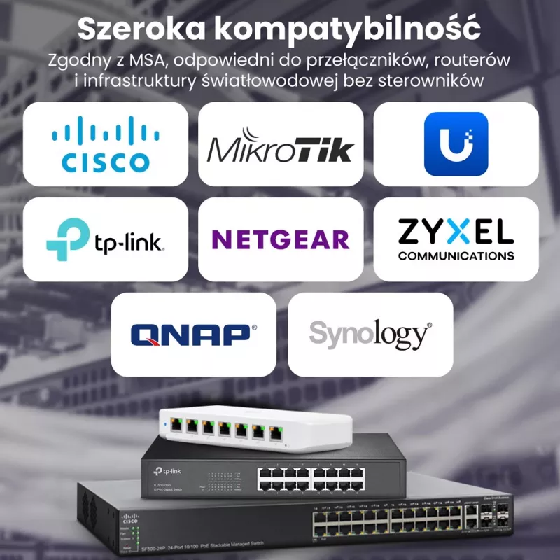 Extralink SFP28 25G 2-Pack | SFP28 modulis | 25Gbps, LC/UPC Duplex, 1310nm, 10km, vienmoda, DOM tīkla raiduztvērēja modulis
